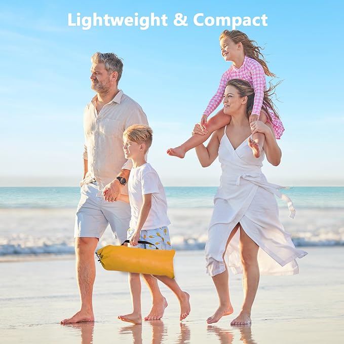 NXONE Beach Tent Sun Shade Shelter for 3/4/6 Person Person with UV Protection, Extended Floor, 3 Mesh Roll Up Windows & 8.0/8.5mm Fiberglass Rods丨Carry Bag Included