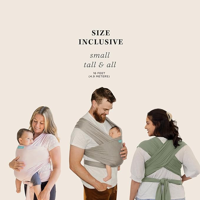 Moby Baby Wrap Carrier Classic for Newborns to Toddlers (8-33lbs), Infant Sling Carrier, Lightweight & Hands Free Design, Adjustable for All Body Types (Pear)