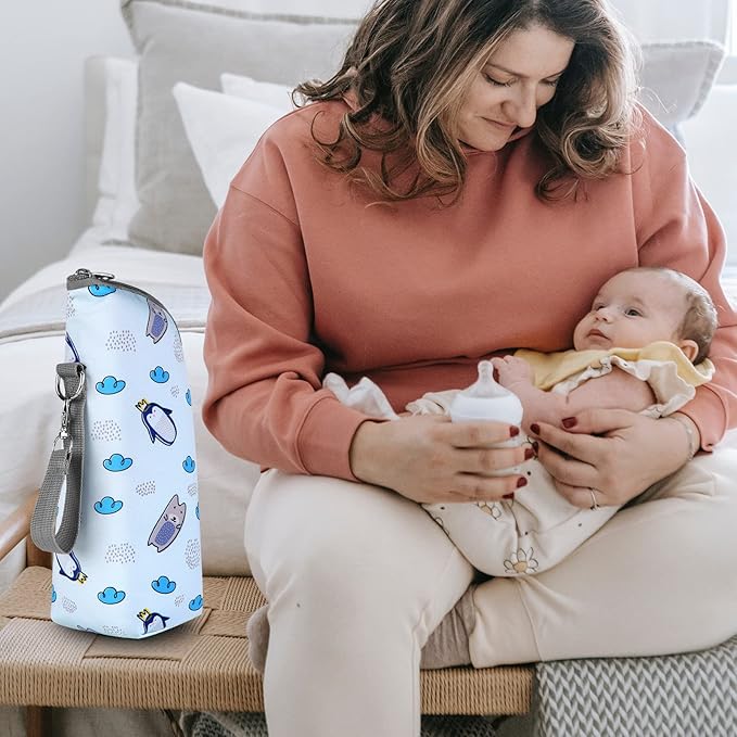Accmor Baby Bottle Cooler Tote Bags, Insulated Breastmilk Cooler Bag, Nursing Bottle Cooler Warmer Bag for Nursing Mom Daycare Travel