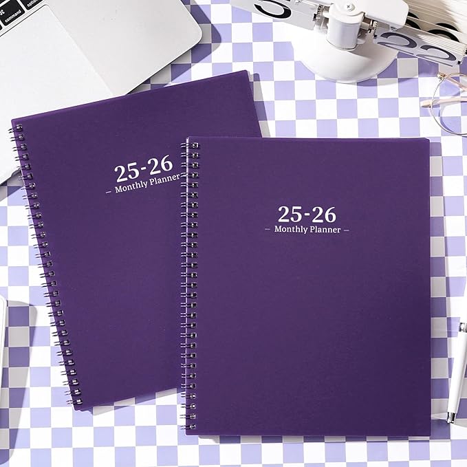 2026 Monthly Planner - JUL 2025 - DEC 2026 Planner, Planner with Colorful Tabs, 2025-2026 Calendar Planner for Daily Organizing - Waterproof Cover (8" x10", Monthly Pages & Notes, Purple)