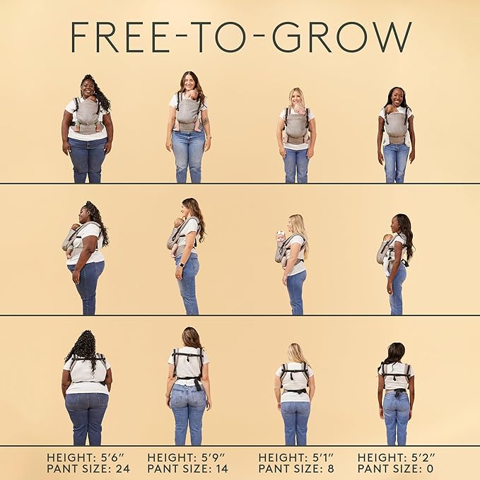 Baby Tula Cotton Free-to-Grow Baby Carrier - Adjustable, Comfortable, Newborn to Toddler Carrier - Ergonomic Fit for 7lbs to 45lbs - Back & Front Carry Options - Discover (Black/Stars)