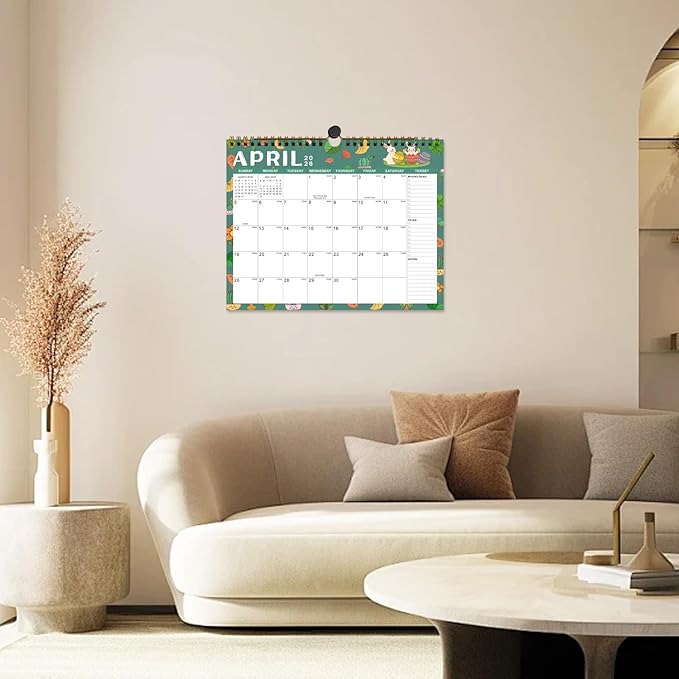 Calendar 2025-2027 22 Monthly Wall Calendar Runs from September 2025 until June 2027 Spiral Binding Hanging 11.5" x 14.7" Thick Paper with Julian Dates and Block for School Office（Festive)