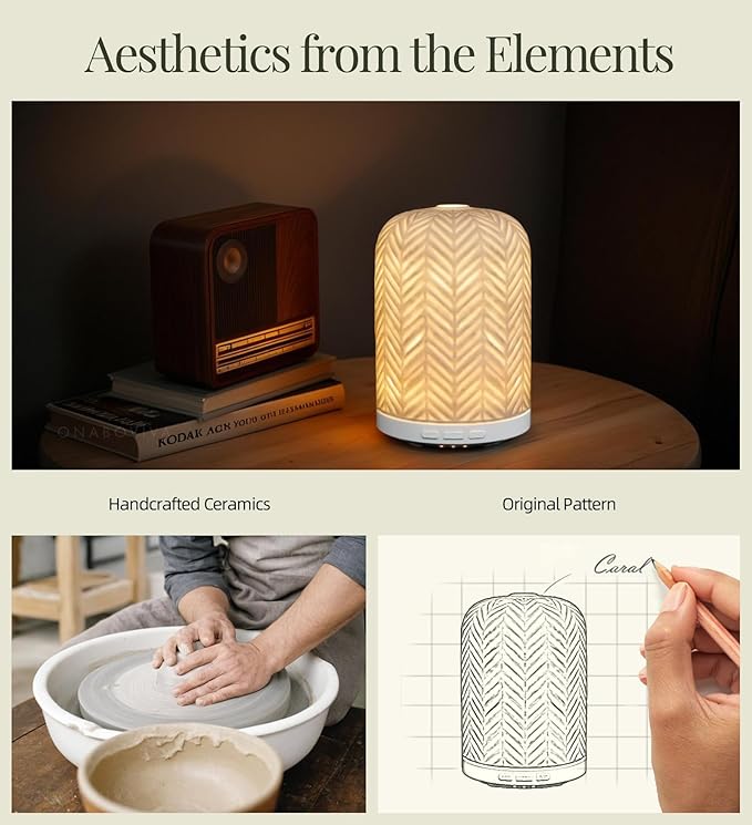 Aromatherapy Diffuser – Ultrasonic Essential Oil Diffuser, Health Night Light, Timer & Auto Shut-Off, BPA-Free, 120ml Diffusers for Home, Office, or Spa