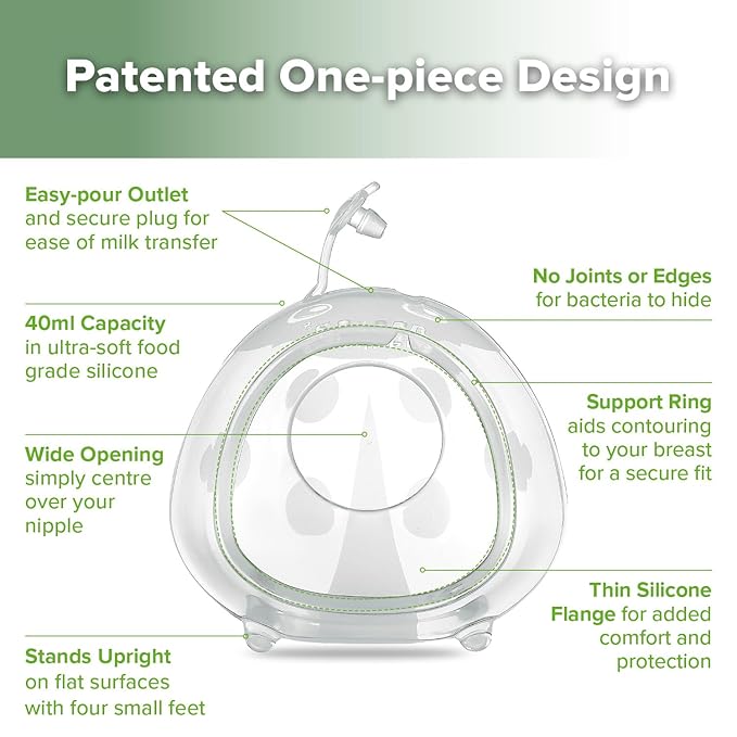 haakaa Ladybug Milk Collectors Breastmilk Catcher Wearable Nursing Cups for Breastfeeding Moms to Collect Leaky Breast Milk, Protect Sore Nipples, Made of Soft Food Grade Silicone(1.4oz/40ml,2PCS)