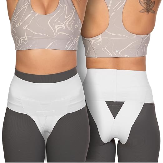 Women’s Pelvic Orthotic Support Belt ― Uterus Girdle for Prolapsed Bladder | Vulvar Varicosities | Postpartum Recovery | Dysfunction Pain Relief - High Waist (White - Small)