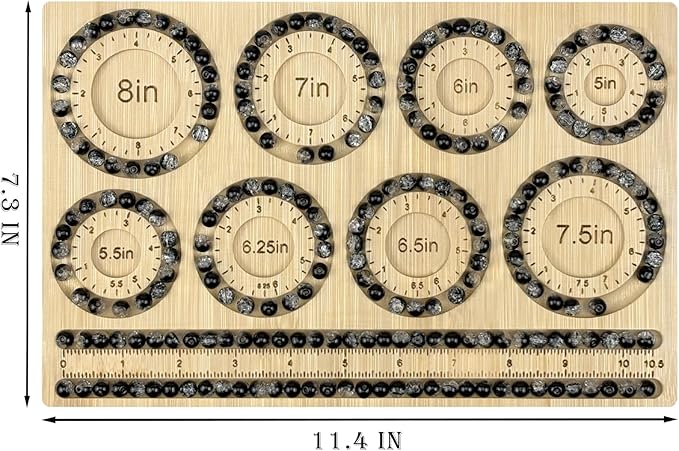 Petoysoso Bead Boards for Jewelry Making, Bamboo Beading Board for Jewelry Bracelet Making, Bracelet Bead Board, Bracelet Bead Board for Bracelet, Jewelry Making Supplies,Bracelet 5"to 8"