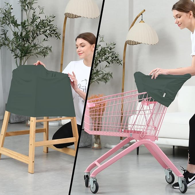 Car Seat Cover Baby for Nursing, Baby Breastfeeding Cover Carseat Canopy Covers, Solid Color Multi-use Nursing Cover for Babies (Roman Green)