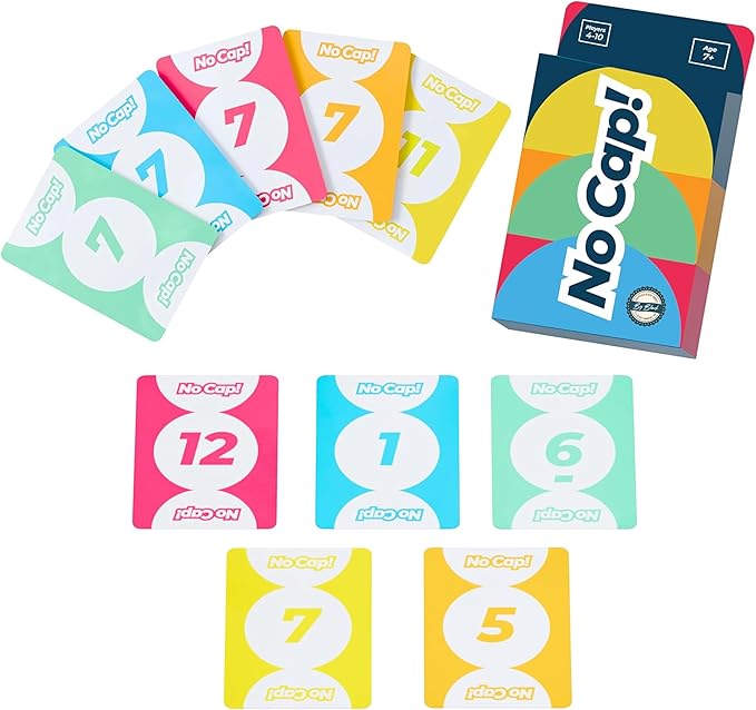 No Cap! – The Ultimate Game Night Card Game for Friends & Family, Perfect for Laughter-Filled Evenings, Includes 65 Cards, Easy Instructions, and Hours of Competitive Fun