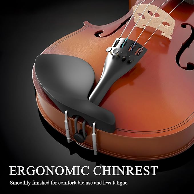 4/4 Beginner Violin Kit for Adults, Complete Full Size Violin Set with Portable Case, Bow, Rosin, Natural