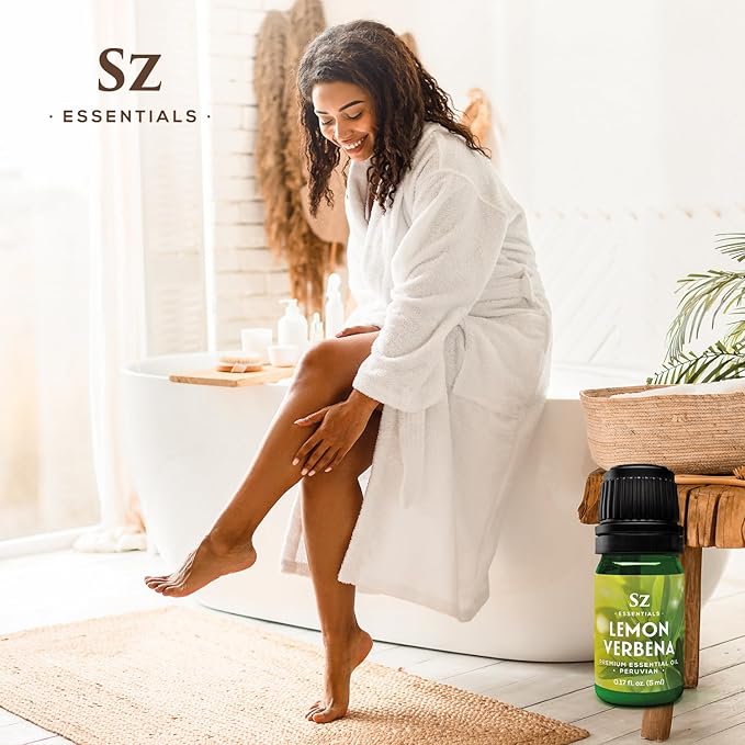 Lemon Verbena Essential Oil – 100% Pure & Natural, Grown in The High-Altitude Andes – Sweet, Citrusy, Uplifting Scent – Aromatherapy, Home Use – Therapeutic Grade & Vegan – 5 mL