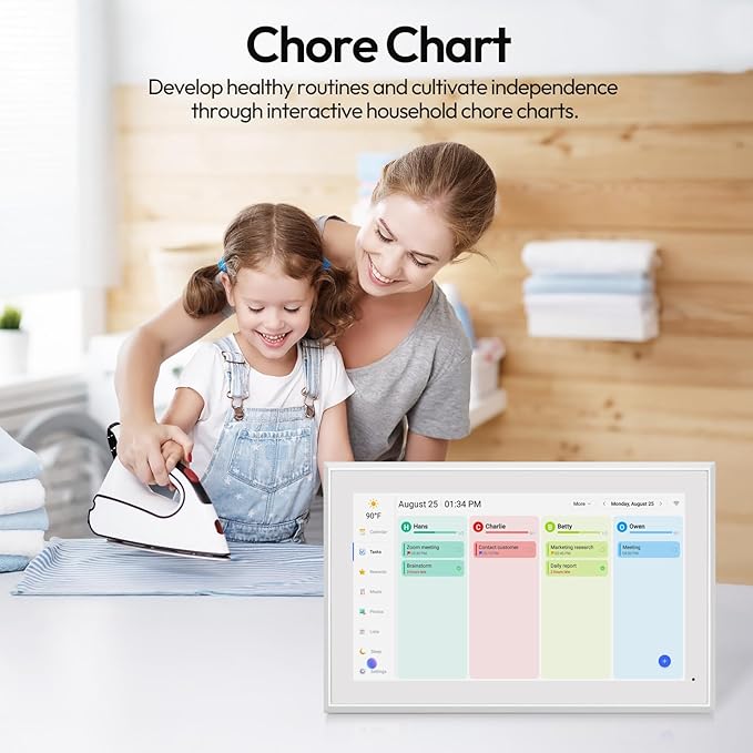 BOCT 21.5'' Digital Calendar Wall - 32GB Memory Touch Screen Chore Chart Smart Calendar,Digital Planner,Auto-Sync,APP Control,Interactive Family Schedules, Gift for Mother