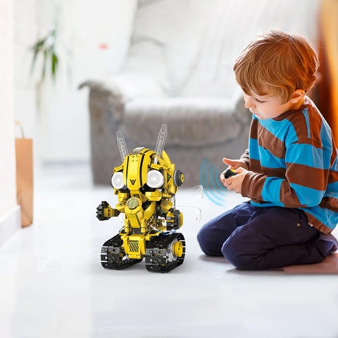 5 in 1 STEM RC Robot Building Kit, 673PCS Remote & App Controlled Jets Building Blocks Set, Robotic Technic Creative Toys, DIY Build Science Learning Gift for Boys Girls Age 6 7 8 9 10 11 12+