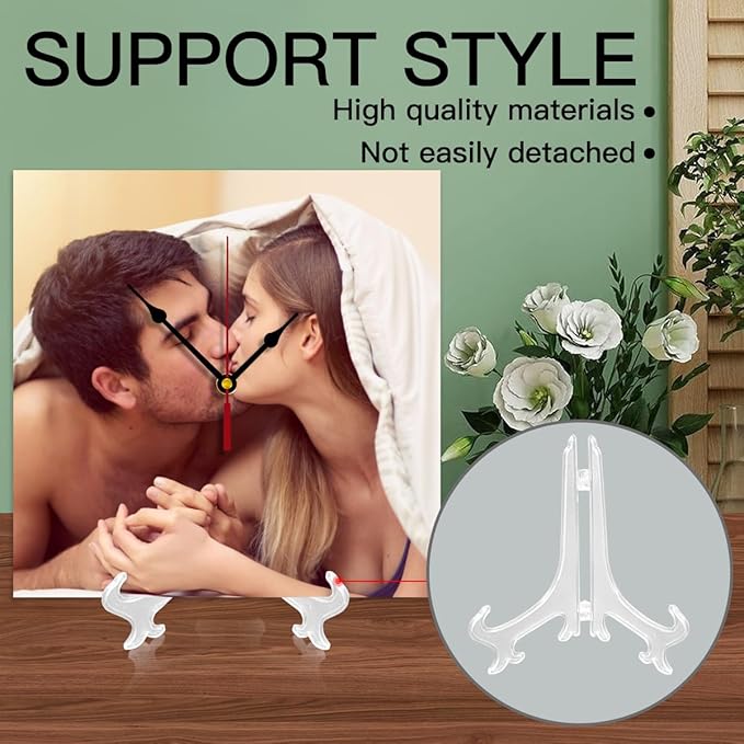 Generic Custom Clocks for Walls Personalized Clocks with Photo Text Logo That PVC Customized Round Silent Clock for Living Room Family Friends Gifts, 10inch-25cm