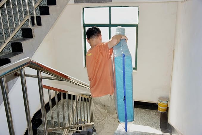 2 Pack Crib Mattress Storage Bags with Zipper -5 Mil Plastic Waterproof Crib Mattress Bags for Moving and Storage