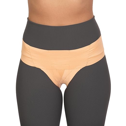 Patented Pelvic Orthotic Support Belt For Women ― Uterus Girdle for Prolapsed Bladder, Vulvar Varicosities, Postpartum Recovery, Symphysis Pubis, Dysfunction | Low Waist - BEACH SAND - M