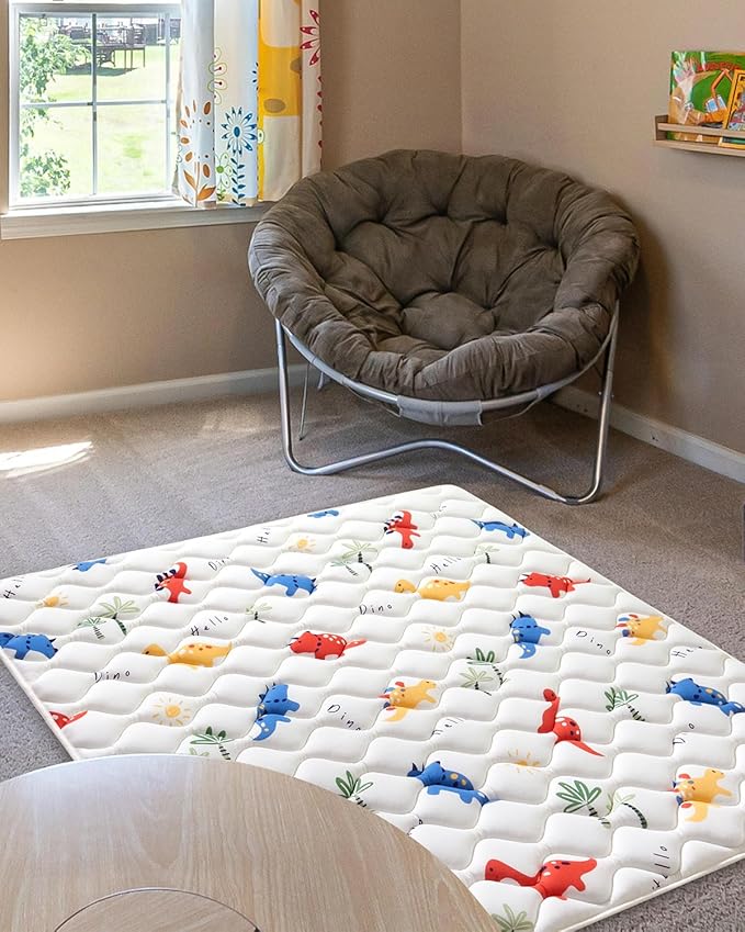 Premium Foam Baby Play Mat 74" X 50", Thick One-Piece Crawling Plyapen Mat, Odorless Baby Mat For Floor, Non-Slip Cushioned Playmat for Infants,Babies,Toddlers (Machine Washable for Easy Care)