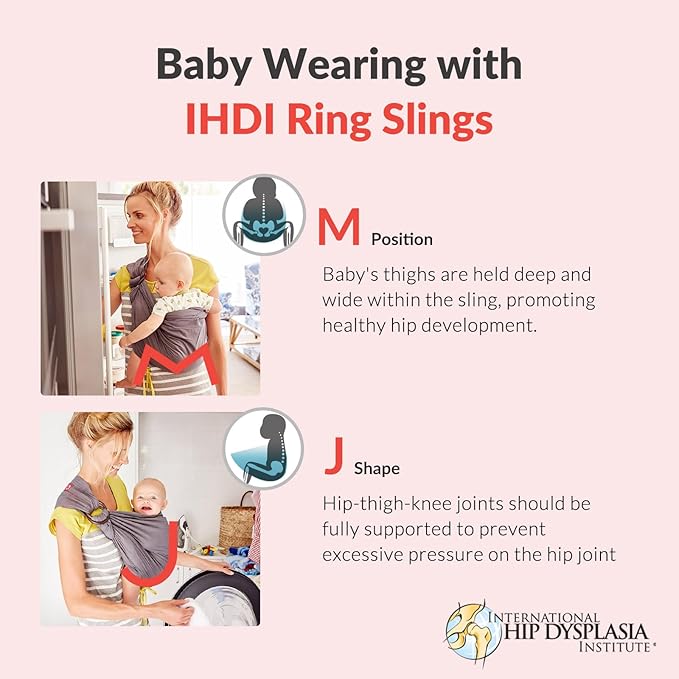 Mamaway Baby Ring Sling Carrier - Newborn and Toddler Sling (Supports up to 165lbs), IHDI Certified, Rayon & Linen Made, Soft & Breathable, Nylon 66 Safety Rings, Storage Pocket Design, Charcoal