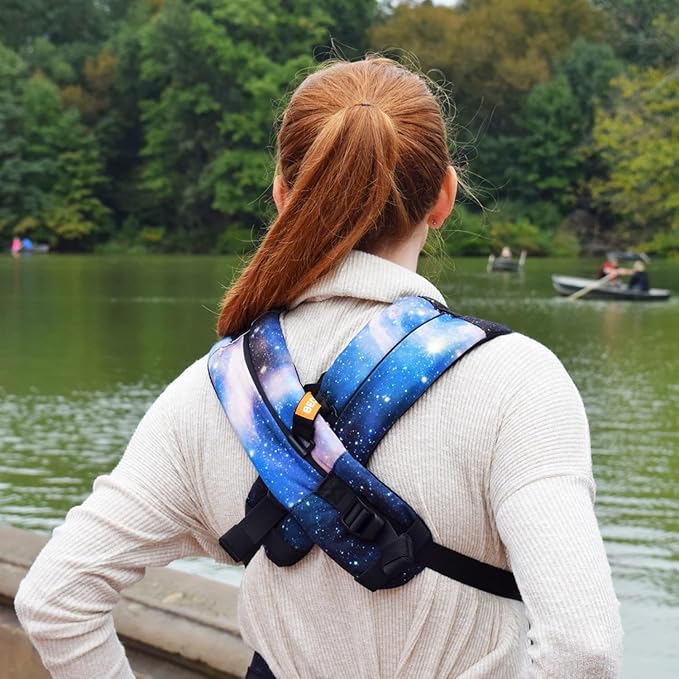 Beco Gemini Baby Carrier from Newborn to Toddler - Certified Ergonomic Newborn Baby Carrier for Infants and Children of 7-35 lbs - M Shape, Adjustable Seat, 100% Cotton (Carina Nebula)