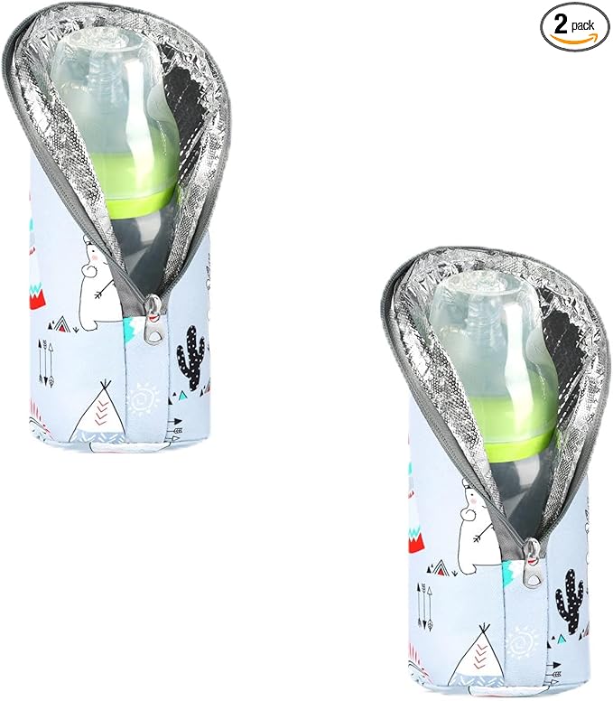 Accmor Baby Bottle Tote Bags, Insulated Breastmilk Cooler Bag, Nursing Bottle Warmer Bag for Nursing Mom Daycare Travel