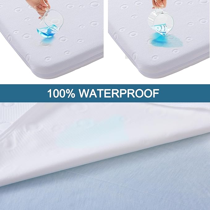 Baby Bassinet Mattress Topper, 35" x 20" x 2" Dual Sided Gel Memory Foam Mattress with Breathable Removable Soft Cover Fit for Yamesmile/Bellababy/AMKE/ANGELBLISS Baby Bassinet