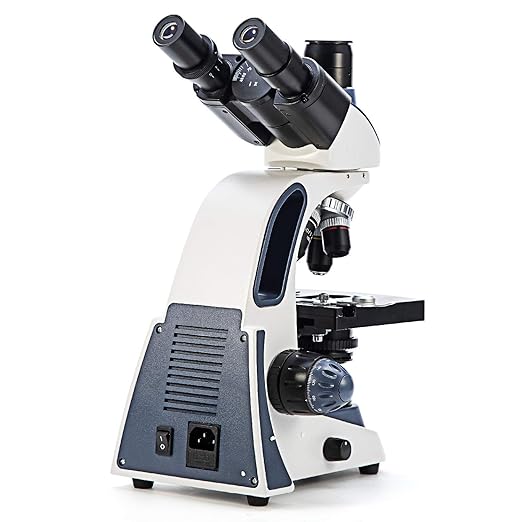 Swift SW380T 40X-2500X Magnification, Siedentopf Head, Research-Grade Trinocular Microscope Compound Lab with Wide-Field 10X/25X Eyepieces, Mechanical Stage, Ultra-Precise Focusing, Camera-Compatible