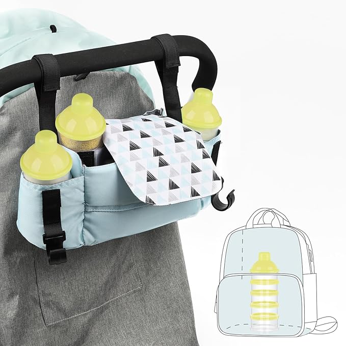 Accmor Formula Dispenser On The Go, 5 Compartments Stackable Formula Container for Travel, Baby Milk Powder Kids Snack Container, BPA Free