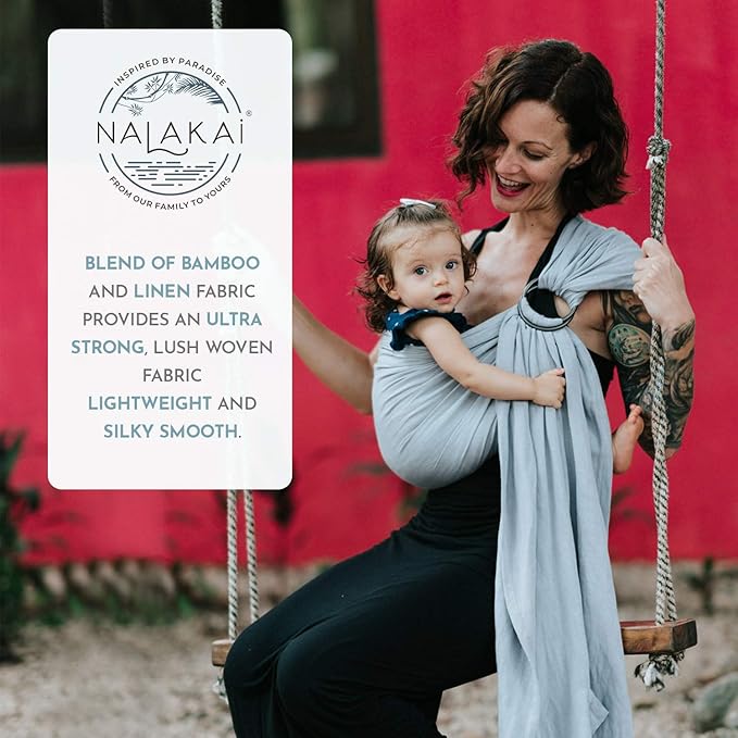 Nalakai Ring Sling Baby Carrier, Soft Linen Baby Sling, Baby Wrap, Comfort, Style, and Giving Back - Carry Your Little One with Love