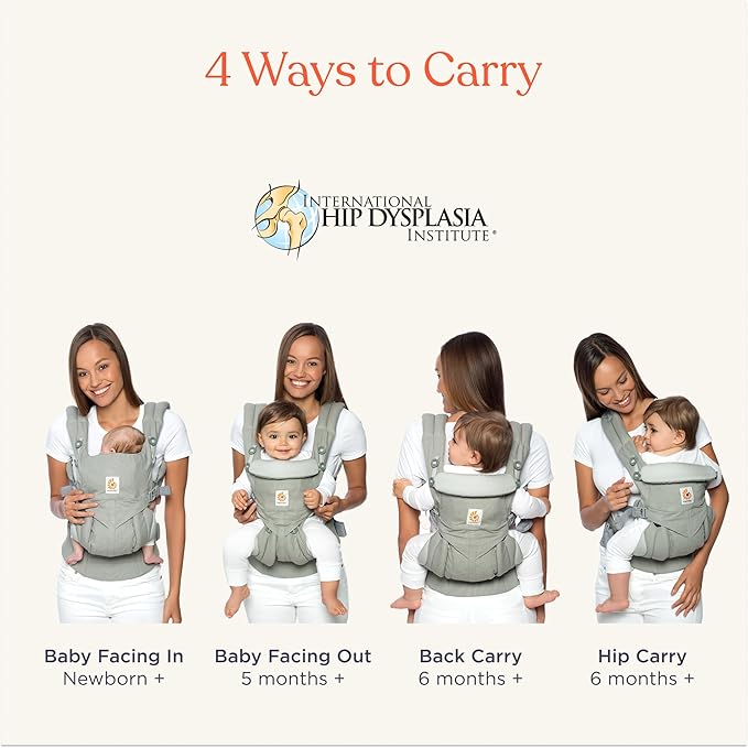 Ergobaby Omni Classic Baby Carrier Newborn to Toddler - Breathable Baby Carriers for Summer - All-Position Carrier with Lumbar Support (7-45 Pounds), Cotton, Pure Black