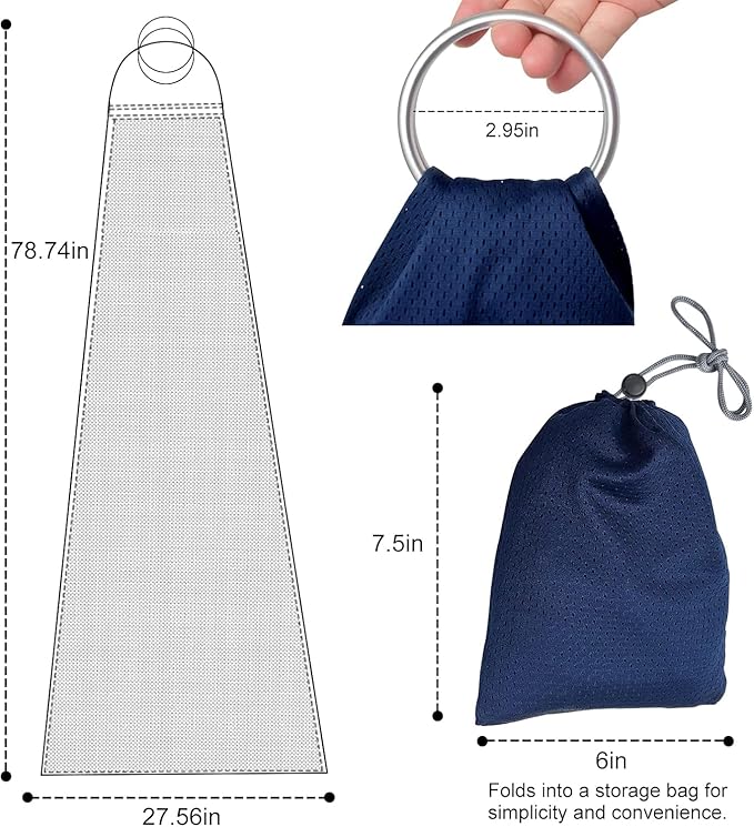 CUBY Water Baby Sling Carrier Lightweight Breathable Mesh Baby Wraps Carrier Adjustable Ring Sling Quick-Drying Baby Carriers Sling for Newborn Toddler Summer Swimming Pool Beach(Dark Blue)