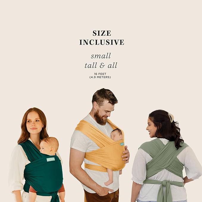 Moby Baby Wrap Carrier Classic for Newborns to Toddlers (8-33lbs), Infant Sling Carrier, Lightweight & Hands Free Design, Adjustable for All Body Types (Pacific)