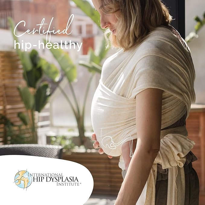 Boba Baby Wrap Carrier – Original Baby Sling Carrier for Newborns (7–35 lbs), Soft, Secure, Hands-Free & Ergonomic, Ideal for Comfortable Bonding, New Parents (Serenity Oat Meadow)