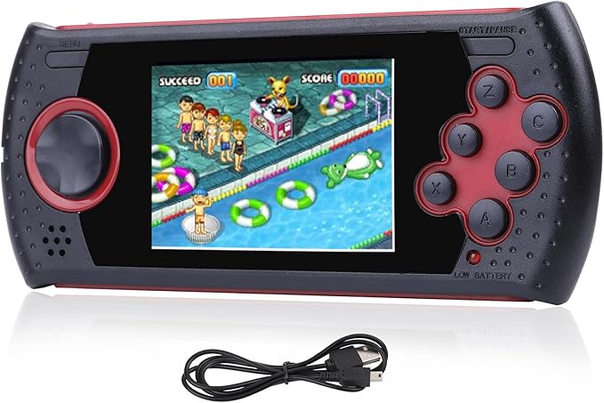 16 Bit Handheld Game for Kids Built-in 230 HD Classic Retro Video Games USB Rechargeable 3.0 Inch Childrens Travel Electronics Toys Portable Gaming Player System Gift for Boys Girls Ages 4-8-12