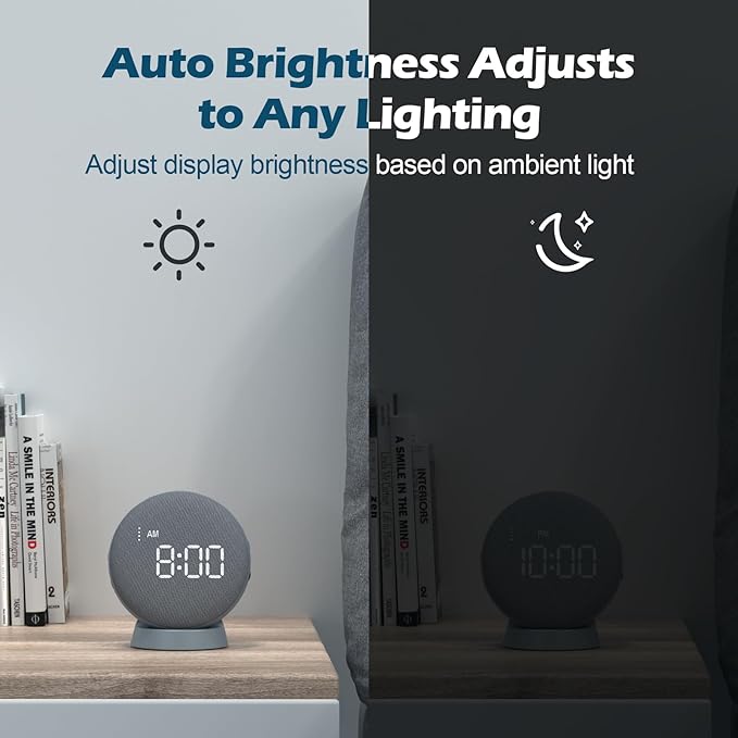 REACHER Super Loud Alarm Clock for Heavy Sleepers Adults Teens, Vibrating Alarm Clock Bed Shaker Under Pillow, Rechargeable Battery Powered for Travel, Auto-Dim, Portable