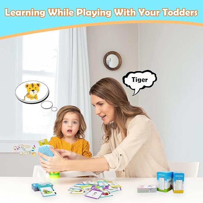 MAYAPHILOS Spanish and English Pocket Speech Therapy Toys with 224 Sight Words, Bilingual Flashcards for Preschool Learning, Gifts for Toddlers