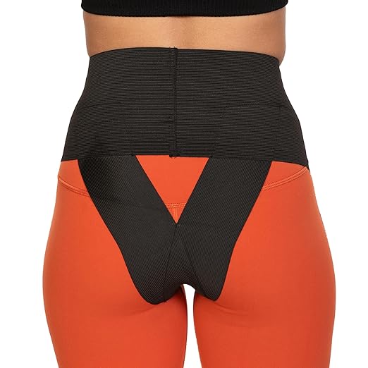 Patented Women’s Pelvic Floor Orthotic Support Belt ― Uterus Pain Relief Girdle for Prolapsed Bladder, Vulvar Varicosities, Postpartum Recovery, SPD | High Waist (Black, Medium)