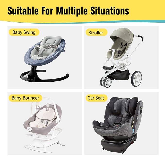 KAKIBLIN Baby Travel Pillow, Upgraded Baby Neck Pillows for Car Seat Toddler Head and Neck Support Pillow,Support Pillows for Car Seat, Pushchair,Travel (Pineapple)