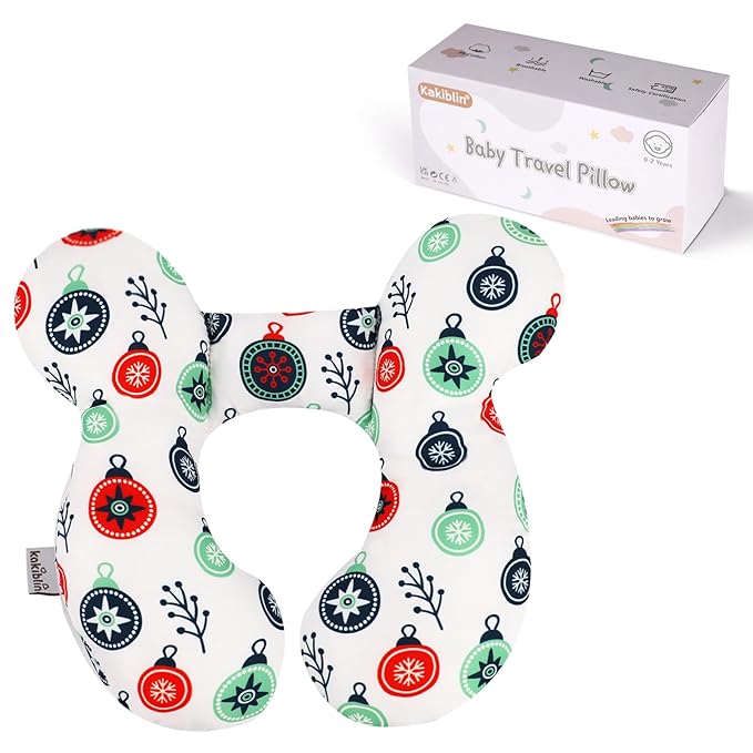 KAKIBLIN Baby Travel Pillow for Head and Neck, Upgraded Baby Support Pillow, Baby Neck Pillows for Car Seat,Pushchair,Travel,(Cross)