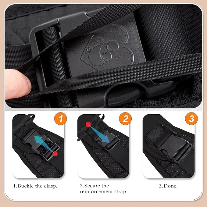 Baby Carrier Newborn to Toddler - Adjustable Sling Carrier for 25-60lbs, Comfortable Hands-Free Carrying (Black)