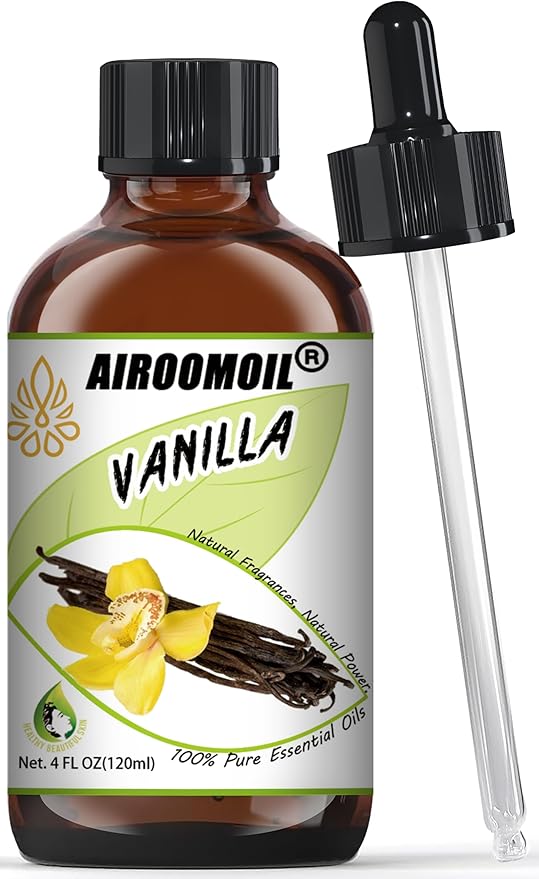 Vanilla Bean Essential Oil Warm Scented Oils Perfume Air Freshener Diffuser Candle Making Aroma Refill Wick Scent Skin Fragrance Oil 4 Fl Oz