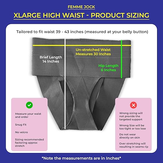 Women’s Pelvic Orthotic Support Belt ― Uterus Girdle for Prolapsed Bladder | Vulvar Varicosities | Postpartum Recovery | Dysfunction Pain Relief - High Waist (Black - X large)