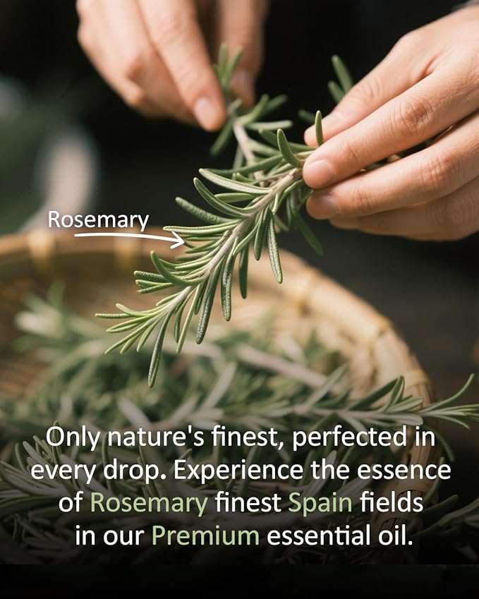 Pure Rosemary Essential Oil Hair Natural Aromatherapy Skin & Body Care Candle Making Home Fragrance Diffuser Oil 4 Fl Oz