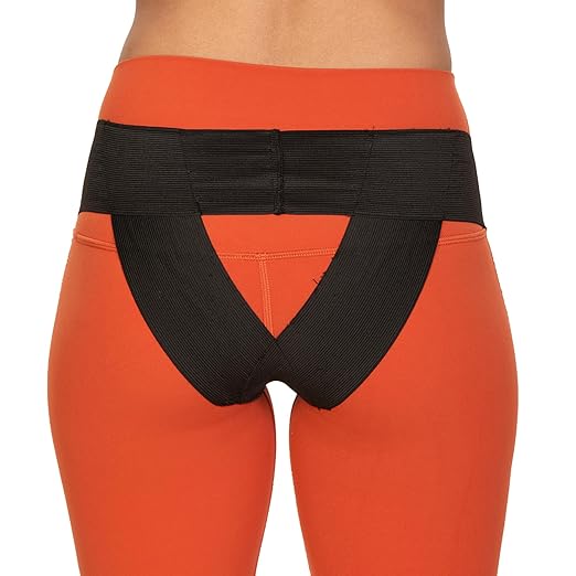 Patented Women’s Pelvic Floor Orthotic Support Belt ― Uterus Pain Relief Girdle for Prlapsed Bladder, Vulvar Varicosities, Postpartum Recovery, SPD | Low Waist - Black (S)