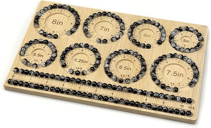 Petoysoso Bead Boards for Jewelry Making, Bamboo Beading Board for Jewelry Bracelet Making, Bracelet Bead Board, Bracelet Bead Board for Bracelet, Jewelry Making Supplies,Bracelet 5"to 8"