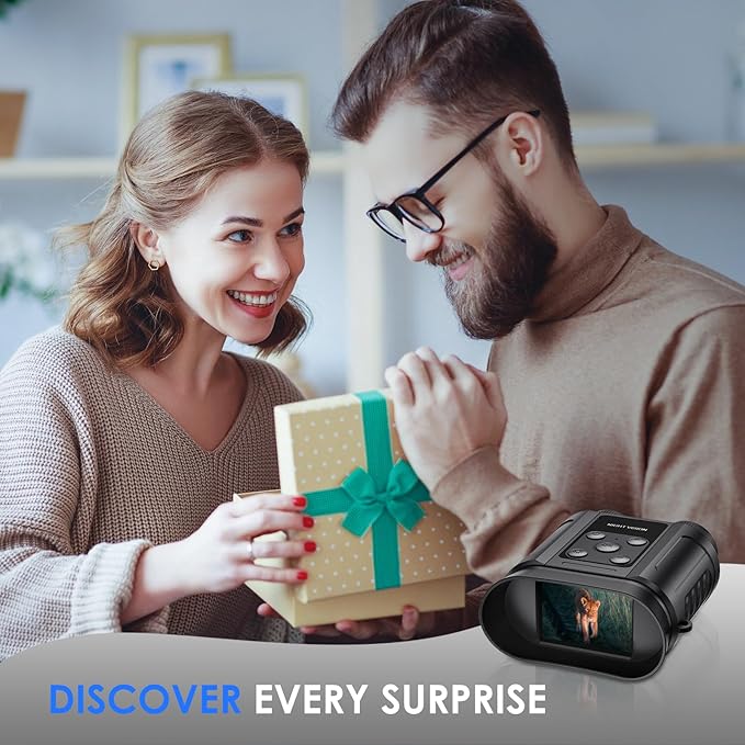 Night Vision Goggles,Compact Night Vision Binoculars,32GB Card Included, Photo/Video Capture,Outdoor Tools for Education, Wildlife Watching,Gifts for Boy, Gifts for Men, Gifts for Father (Black)