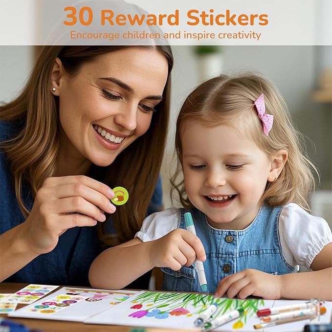 24 Color Twist Crayons for Toddlers 1-3 and Kids 4-8, Non-Toxic Washable Crayons 2-4, Ultra-Silky Easy-Grip Art Supplies, Ideal Coloring Gift for Boys and Girls