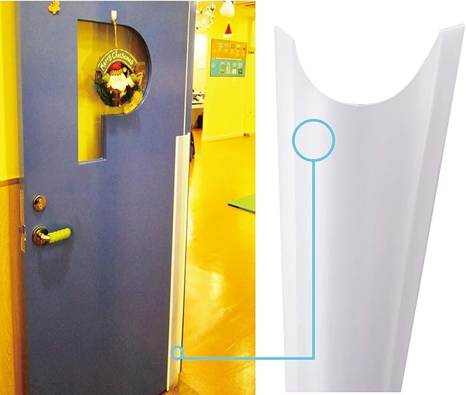 AILUOQI 2 Pack Door Jam Shield Finger Pinch Guard for Baby Proofing, Kids, Hinge Cover Pinch Guard for 90 & 180 Degree Doors Frame & Baby Gate. 47.2" H, 6.7" W