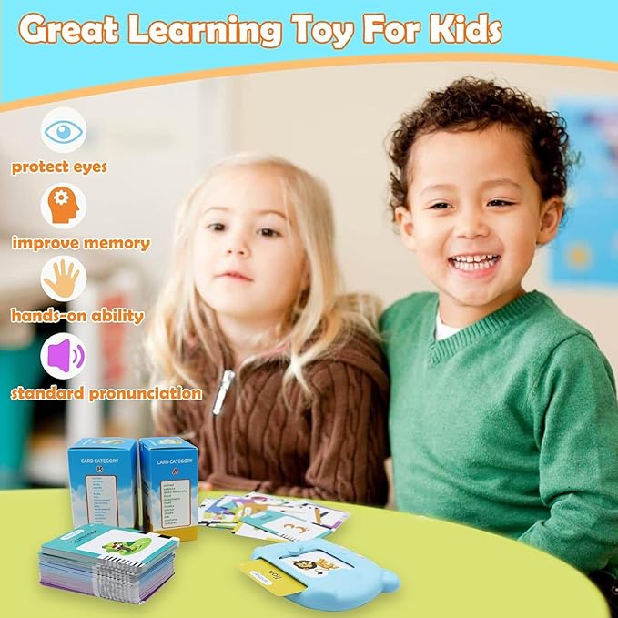MAYAPHILOS Spanish and English Pocket Speech Therapy Toys with 224 Sight Words, Bilingual Flashcards for Preschool Learning, Gifts for Toddlers