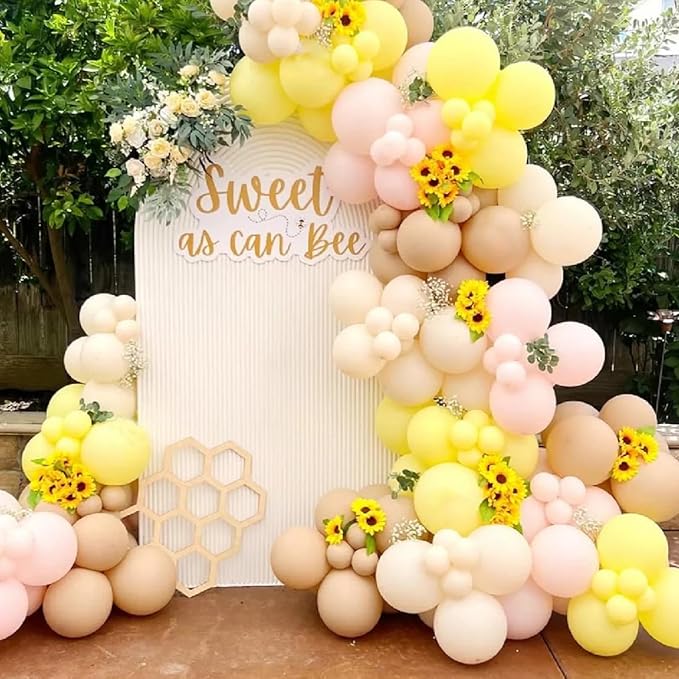 140pcs Yellow Round Balloons Different Sizes 18 12 10 5 Inch Latex Balloons for Arch Decoration Party Balloon Kit for Graduation Birthday Party Wedding Balloon Baby Shower Decoration