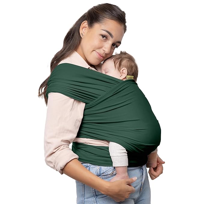 Boba Baby Wrap Carrier – Original Baby Sling Carrier for Newborns (7–35 lbs), Soft, Secure, Hands-Free & Ergonomic, Ideal for Comfortable Bonding, New Parents (Serenity Rainforest)