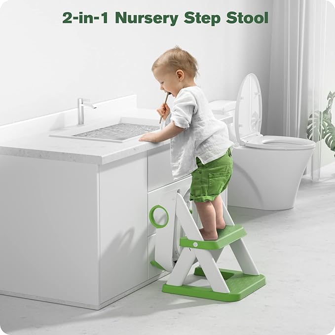Potty Training Seat, Upgrade Toddler Toilet Seat for Kids Boys Girls, 2 in 1 Potty Training Toilet for Kids, Splash Guard Anti-Slip Pad Step Stool（Upgraded Cushion）